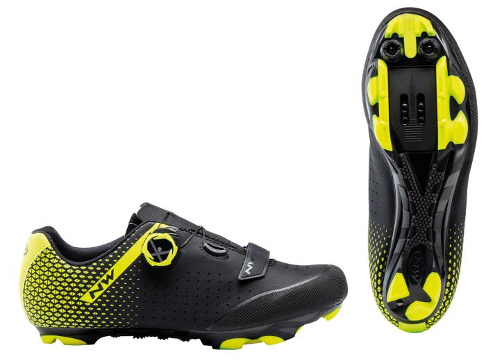 Cipő northwave mtb origin plus 2 43 fekete/fluo sárga