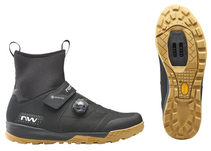 Cipő northwave mtb kingrock plus gtx téli, fekete/méz