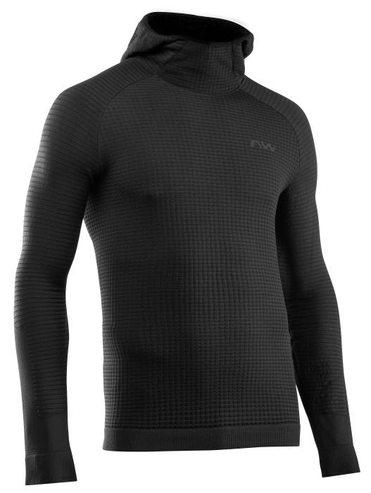 Mez northwave route knit hosszú xxl/3xl kapucnis, fekete