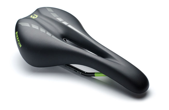 Nyereg bikefun levi fekete zöld - vl-4283/blk