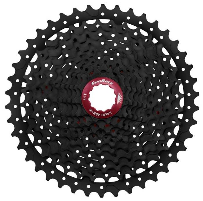 Sunrace CSMX8 11AY 11 sebességes fogaskeréksor [fekete-piros, 11-42]