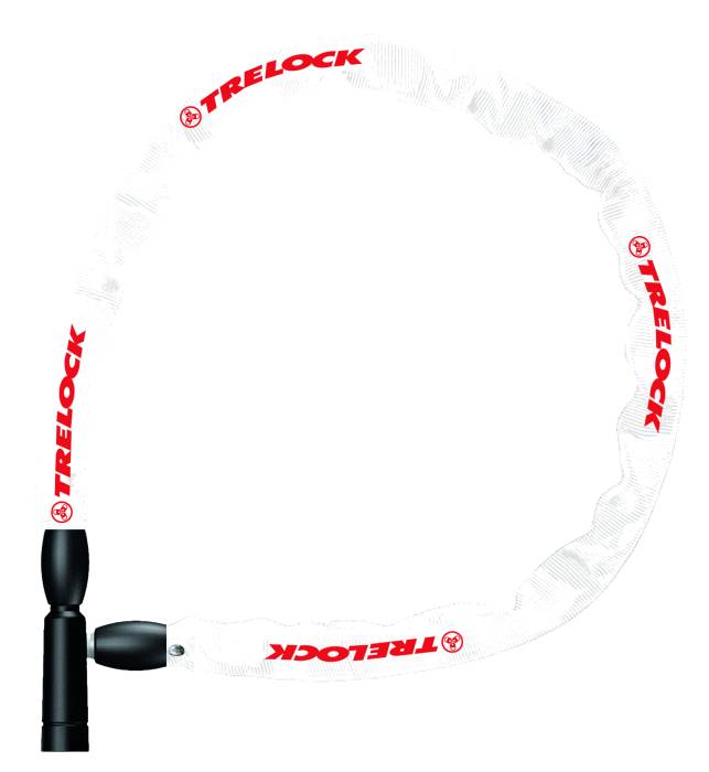 Trelock BC 115 kulcsos láncos zár [fehér, 60 cm]