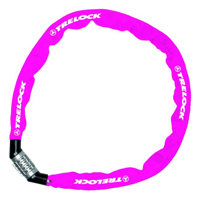 Trelock BC 115 Code számzáras láncos zár [pink, 60 cm]