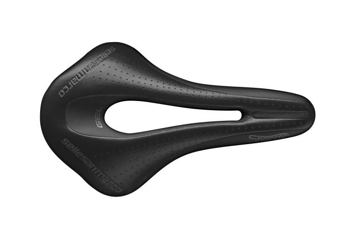 Selle San Marco Shortfit Supercomfort Gel Open-Fit Racing Wide nyereg [fekete/fekete]