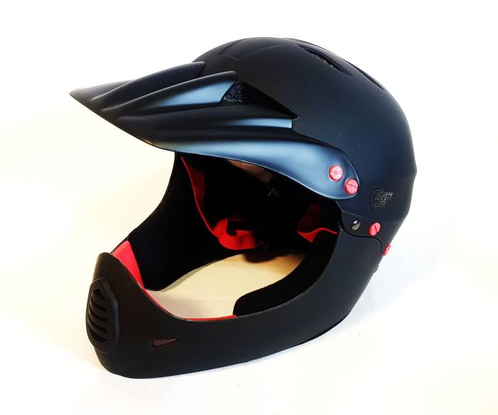 Safety Labs Stamina fullface kerékpáros sisak [matt fekete-piros, 55-58 cm (M)]