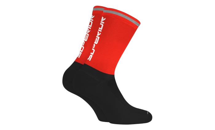 Superior Long Cycling Socks zokni [fekete-piros, 35-38]