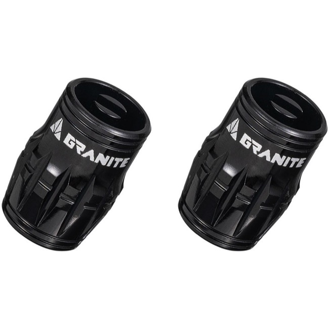 Granite Juicy Nipple Schrader szelepsapka (2 pár) [fekete]