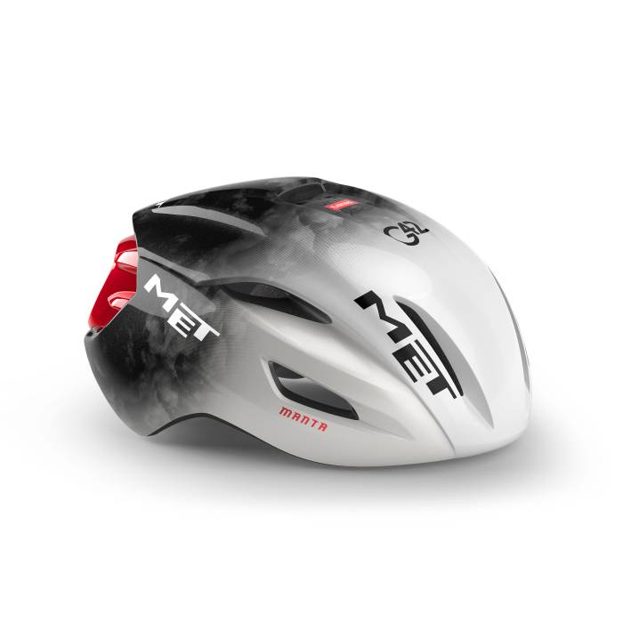 MET Manta Mips UAE Team Edition 2025 kerékpáros sisak [fehér-szürke-piros, 52-56 cm (S)]