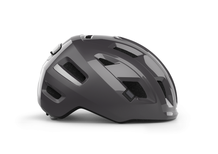 MET E-Mob kerékpáros sisak [fényes sötét szürke, 58-61 cm (L)]