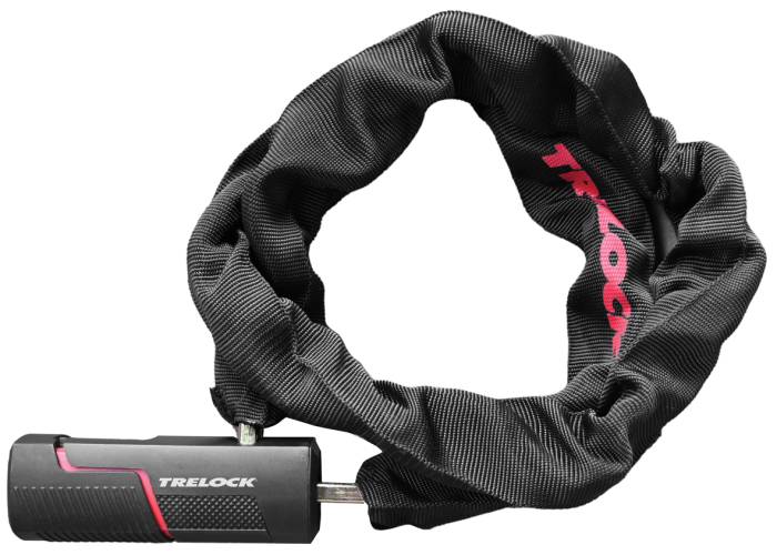 Trelock BC 480 110-7 számzáras láncos zár [fekete-piros, 110 cm]