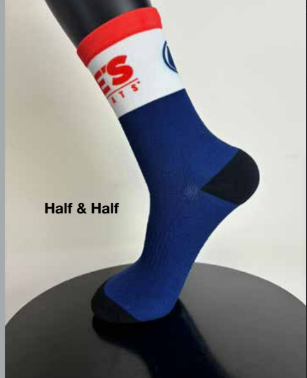 Joe's No-Flats Half & Half zokni [piros-fehér-kék, M]